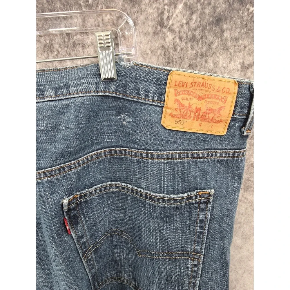 Levis 599 Jeans Mens 48 X 30 Blue‎ Giant Fit Baggy Loose Skater Medium Wash